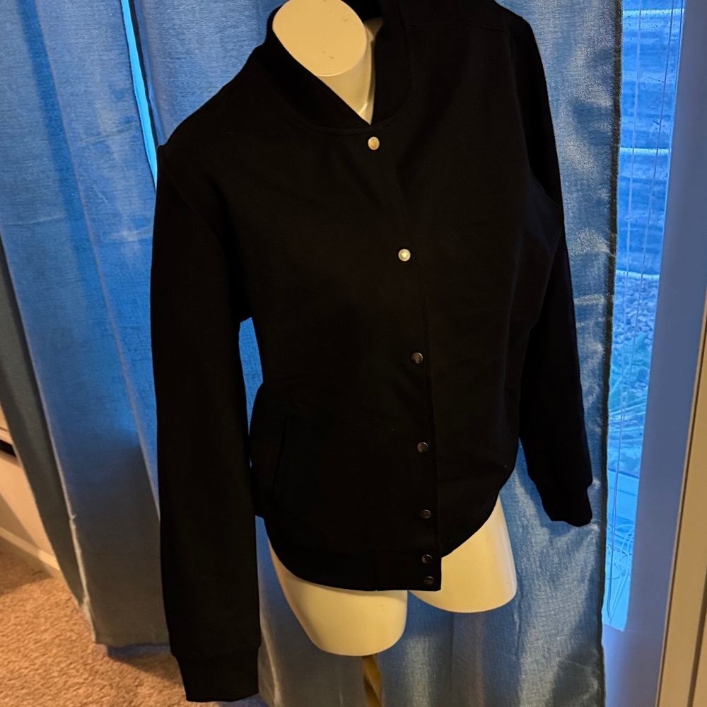 Dip Sleek Black Varsity Jacket